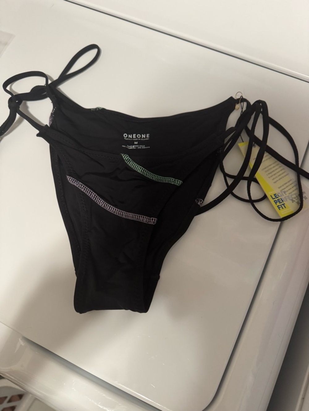 ONEONE Swimwear - Black Women's Tie-Side Bikini Bottom - NWOT